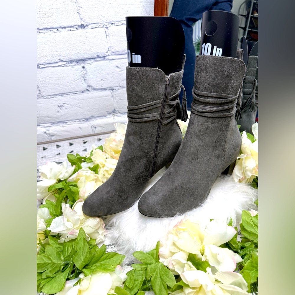 JG Brand Gray Suede Ankle Boots